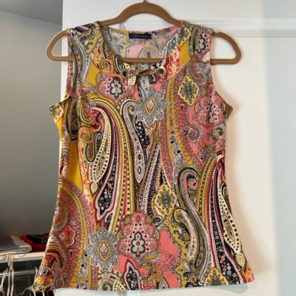 NWOT- BEAUTIFUL TOMMY HILFIGER SLEEVELESS, DRESSY TOP - SIZE SMALL